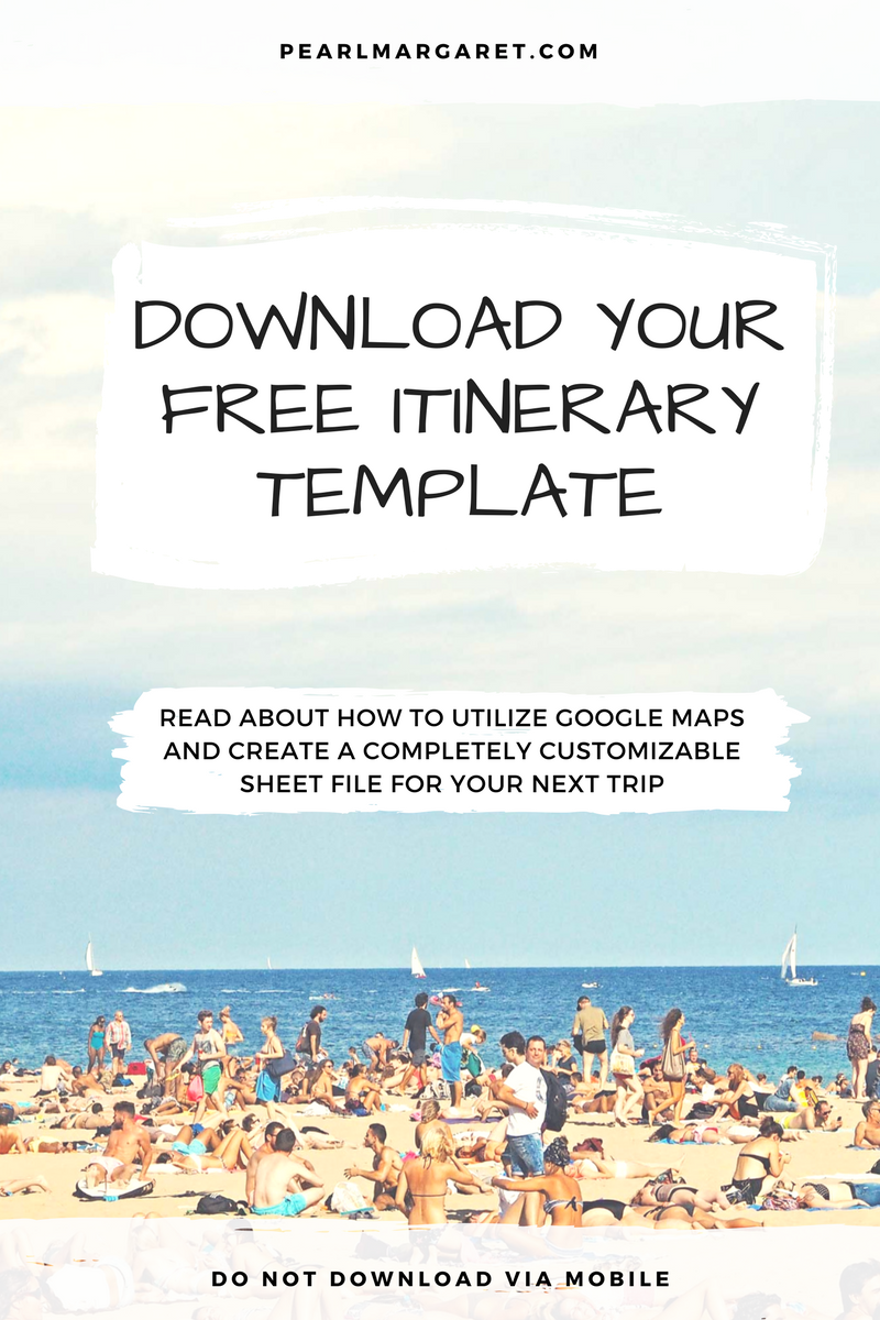 Download Itinerary Template - PearlMargaret.com